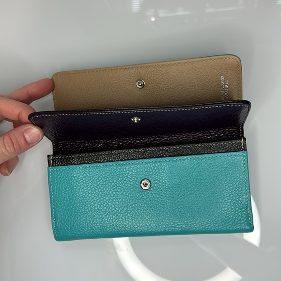 Vera Pelle multi color soft Italian leather long wallet - Picture 3 of 13